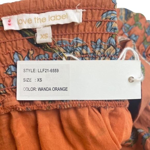 Love the Label Dress Puff- Sleeved Tiered Midi dress in Orange Size XS - Picture 9 of 9